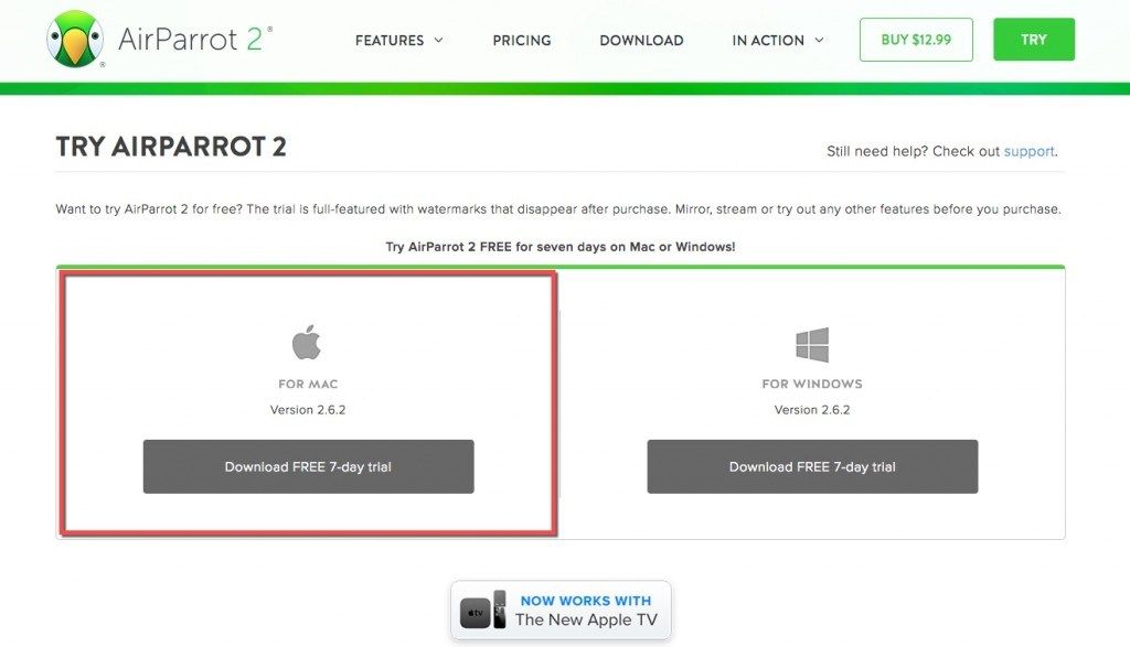 AirParrot 2 Mac скачать