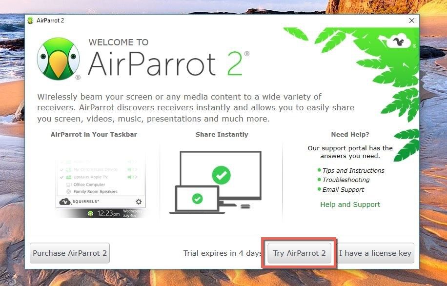 Попробуйте приложение AirParrot