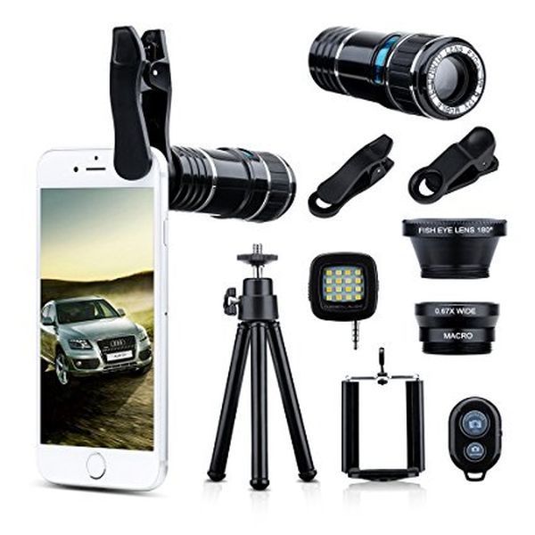 Объектив камеры мобильного телефона 4-в-1