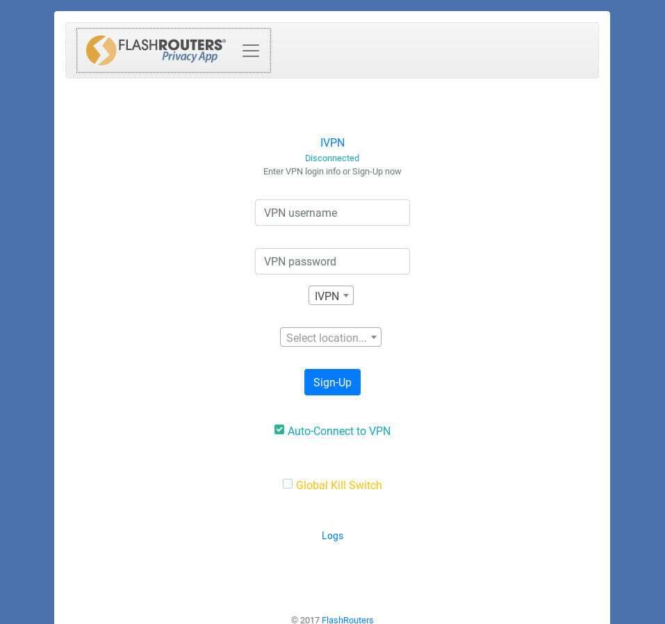 VPN Privacy App Select VPN