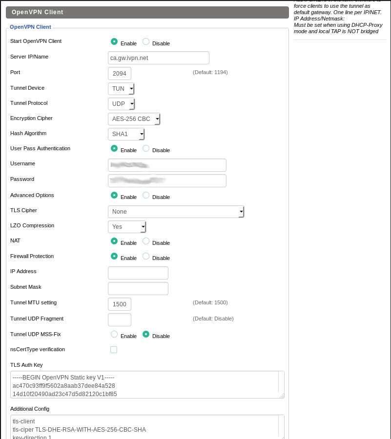 DD-WRT VPN-соединение