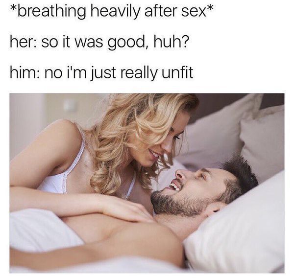 Тяжело дыша после секса ...