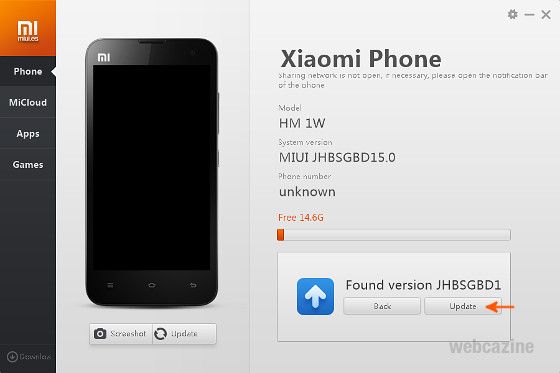 Обновление программного обеспечения miphone manager_3