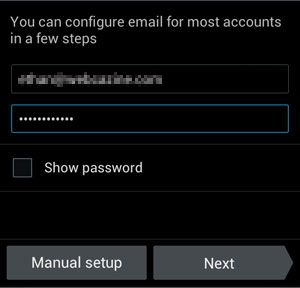 Учетная запись электронной почты и пароль
