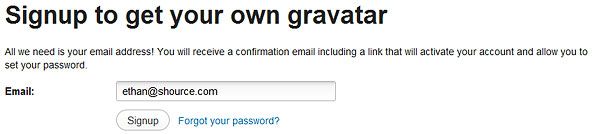 Зарегистрируйтесь, чтобы получить свой собственный Gravatar