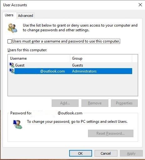 Как остановить ввод пароля в Windows 10-2