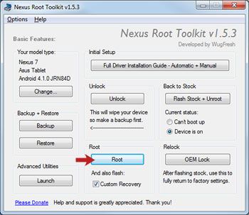 Nexus Root Toolkit Root Option