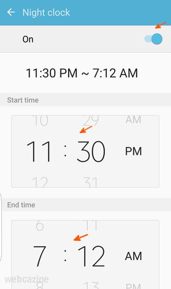 galaxys7edge night clock_1