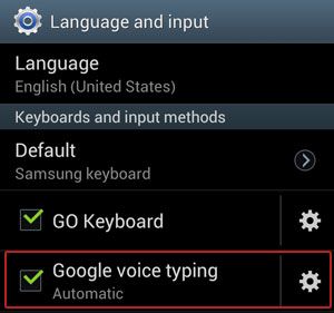 Google Voice Typing