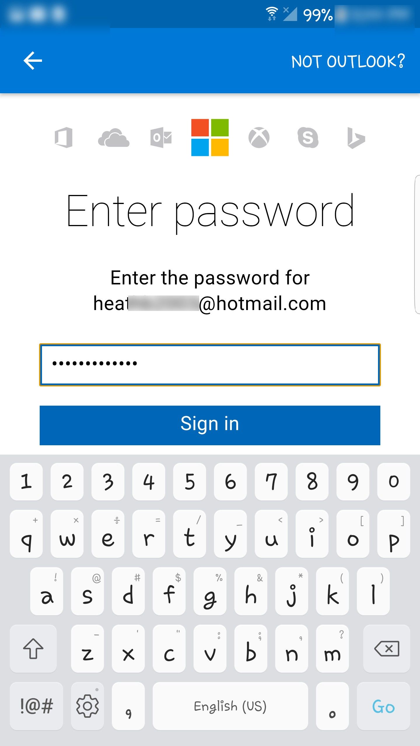Войти в Outlook Hotmail