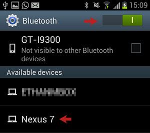 S3 экран Bluetooth