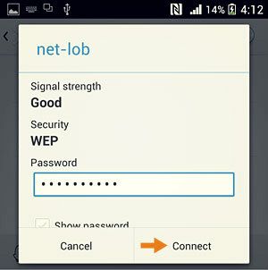Wi-Fi введите пароль