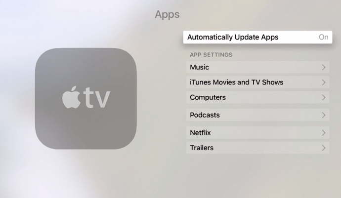 Apple TV Как обновить приложения